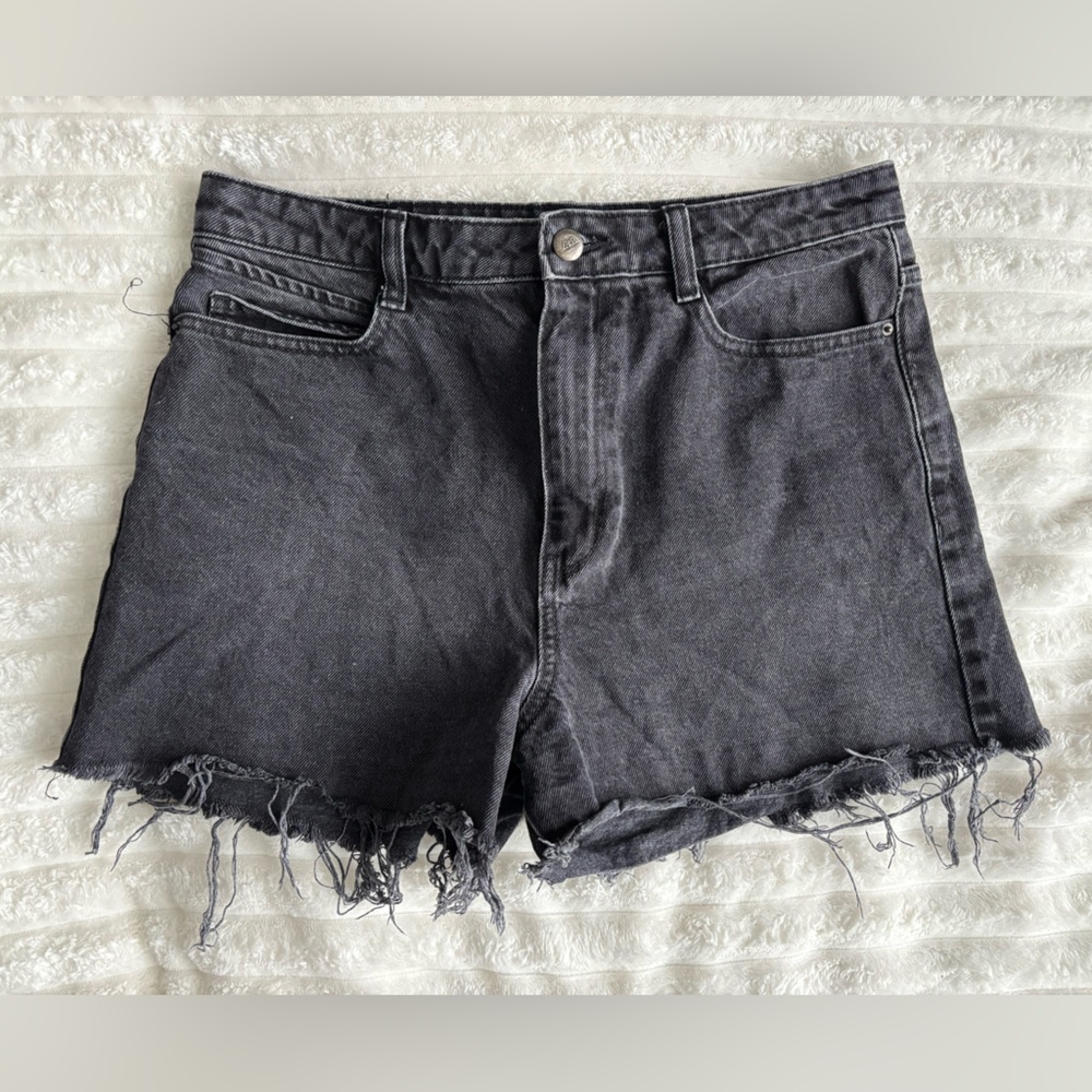 Zara Charcoal Denim Shorts